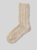 camano Sokken met kabelpatroon Beige