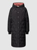 QS by s.Oliver Steppmantel mit Kapuze Modell 'Diamond' Schwarz