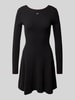 Tommy Jeans Minikleid mit Zopfmuster Black