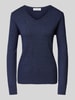 Christian Berg Woman Regular Fit Strickpullover mit V-Ausschnitt Dunkelblau