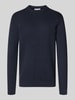 SELECTED HOMME Regular fit gebreide pullover van puur katoen, model 'DANE' Marineblauw