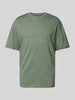 Jack & Jones T-shirt z prążkowanym, okrągłym dekoltem model ‘BRADLEY’ Butelkowy zielony