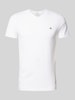 Gant Regular Fit T-Shirt mit Label-Stitching Weiss
