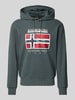 Napapijri Hoodie met labelprint, model 'BIG FLAG' Kaki