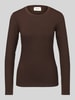 Weekend Max Mara Regular fit shirt met lange mouwen van viscosemix model 'MULTIE' Donkerbruin