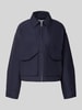 Jake*s Casual Jacke mit Umlegekragen und Pattentaschen Marine