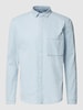 Tom Tailor Denim Relaxed Fit Freizeithemd mit Brusttasche Hellblau