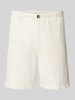 SELECTED HOMME Regular fit korte broek met geweven motief Offwhite