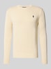 Polo Ralph Lauren Gebreide pullover met ribboorden Offwhite