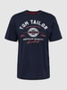 Tom Tailor T-shirt z nadrukiem z logo Granatowy