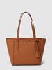 Lauren Ralph Lauren Tote bag van leer met labelapplicatie, model 'CLARE' Cognac 