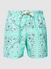 MC2 Saint Barth Zwembroek met all-over print, model 'CAPRESE' Turquoise