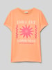 s.Oliver RED LABEL Loose Fit T-Shirt aus reiner Baumwolle Neon Orange