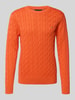 Tommy Hilfiger Regular fit gebreide pullover van zuiver katoen Oranje