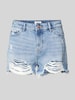 Only Szorty jeansowe z przetarciami model ‘PACY’ Jasnoniebieski