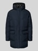 Blend Gewatteerde lange jas met klepzakken, model 'ONLGABI' Donkerblauw