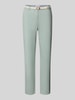 Christian Berg Woman chino met riem en achterzakken Mintgroen