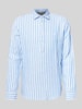 Jack & Jones Premium Koszula lniana o kroju regular fit z kołnierzykiem typu kent model ‘MAZE’ Jasnoniebieski