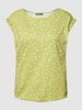 Montego T-shirt met all-over motiefprint Groen