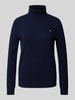 Gant Gebreide coltrui, model 'EXTRAFINE' Donkerblauw