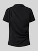 My Essential Wardrobe T-Shirt mit Raffungen Modell 'Helle' Black