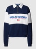 Polo Sport Sweatshirt in Two-Tone-Machart Marine