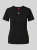 HUGO T-Shirt mit Label-Stitching Modell 'Deloris' Black