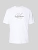 Calvin Klein Jeans Regular fit t-shirt van puur katoen Wit