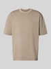 PEGADOR Oversized T-shirt z Wyhaftowane logo Grafitowy