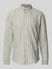 Lindbergh Slim fit vrijetijdsoverhemd met button-downkraag Olijfgroen