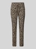 ZABAIONE Skinny fit stoffen broek met tunnelkoord Taupe