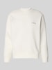 Emporio Armani Sweatshirt mit Label-Stitching Offwhite
