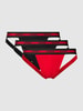 HUGO CLASSIFICATION Suspensoir met elastische logoband in een set van 3 stuks Rood