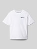 Calvin Klein Jeans Relaxed Fit T-Shirt mit Rundhalsausschnitt Modell 'GEO' Weiss