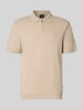 JOOP! COLLECTION regular fit poloshirt met structuurpatroon model 'Tibaris' Beige