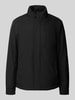 Geox Jacke mit verdecktem Reißverschluss und Eingrifftaschen Black