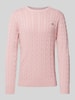 Gant Gebreide pullover met ronde hals Lichtroze