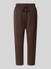 Christian Berg Woman Sweatbroek met elastische band Chocoladebruin