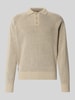 JAKE*S STUDIO MEN Strickpullover mit Polokragen Beige