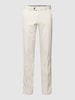 Hiltl Spodnie materiałowe z kieszeniami z tyłu model ‘Tourist 2.0’ Gliniany