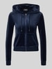 Juicy Couture Bluza rozpinana z wyhaftowanym logo model ‘ROBERTSON’ Ciemnoniebieski