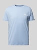 Alpha Industries T-Shirt mit Label-Print Modell 'BASIC' Hellblau