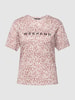 Weekend Max Mara T-shirt met gebloemd all-over motief, model 'Fiorina' Ecru