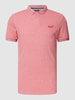 Superdry Poloshirt met labelstitching, model 'CLASSIC' Lichtrood