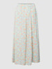 Jake*s Casual Midirok met bloemenmotief Lagune