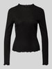 Only Slim Fit Langarmshirt aus Baumwoll-Mix Modell 'EMMA' Black