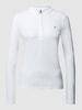 Tommy Hilfiger Poloshirt mit langem Arm Weiß