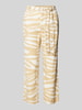 s.Oliver RED LABEL Wide leg linnen broek met verkort model Beige