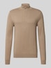 SELECTED HOMME Regular fit schipperstrui van puur katoen, model 'BERG' Taupe gemêleerd