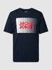 Jack & Jones T-shirt met labelprint, model 'CORP' Donkerblauw